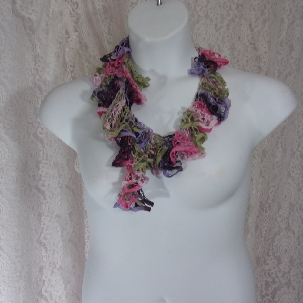 Skinny Crocheted Scarf NWOT